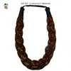 Natural Brown Girls Twist Plait Hoop Synthetic Hair Pieces Braids HPC-0180
