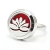 Aromatherapy Jewelry Flower 316L Stainless Steel Essential Oil Magnetic Locket Ring Diy