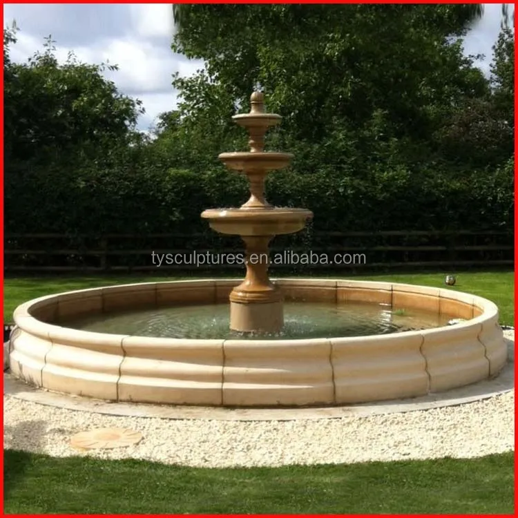 Large Stone Base Pool Outdoor Marble Water Fountain Mold For Sale With