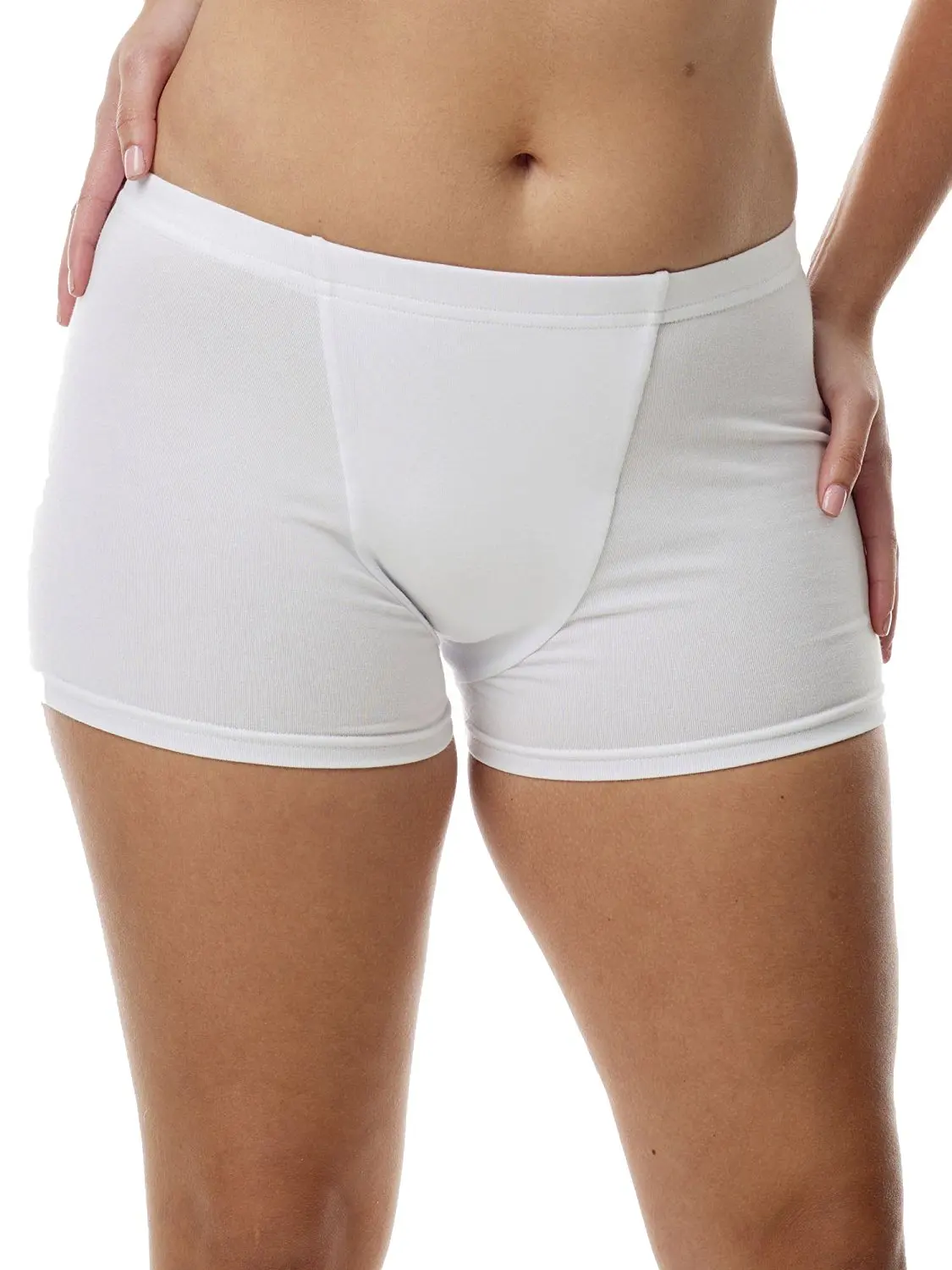 women's cotton boxer briefs long leg