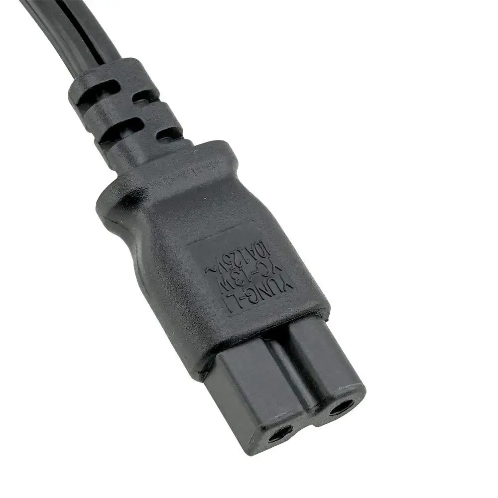 IEC C7 6 Foot Universal Power Cord with UL approvals one Prong Wider ...