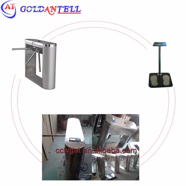 110 Volts Full Automatic Hs Code Tripod Turnstile Barcode Scanner For