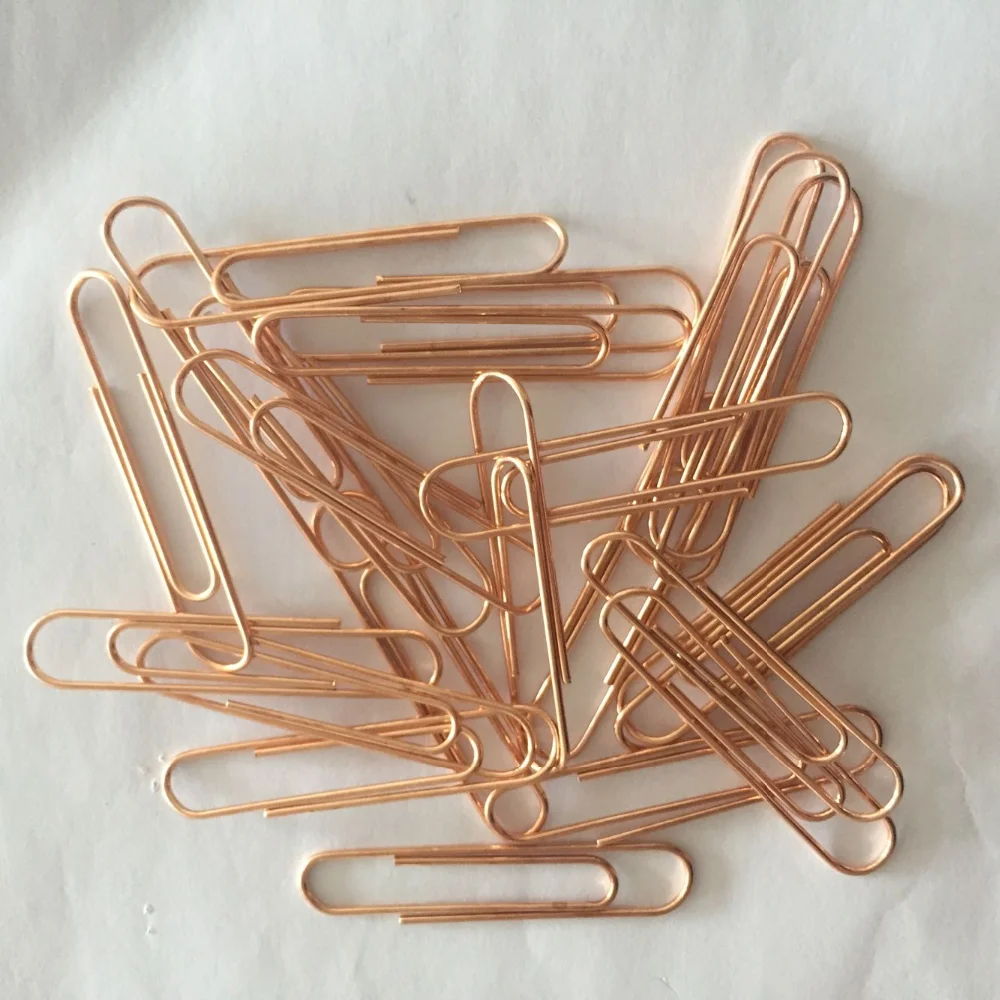 Caja de clips de papel Kawaii en forma de Gato Herramientas de planificador de marcadores Herramientas de album de recortes Clip de papel de la carpeta Iycorish Oro rosa 8pcs