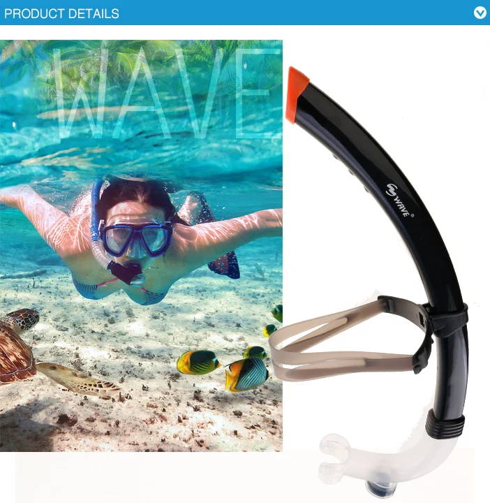 Professional Training Swimming Silicone Front Snorkel For Beginner