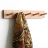 Simple Natural Oak Wooden Wall Hook Clothes Coat Hat china factory FSC&SA8000 bedroom Rack Hangers