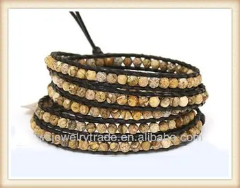 5 Wrap Yoga Bracelet Picture Stone Beaded 5 Wrap Yoga Bracelet Picture Stone Beaded