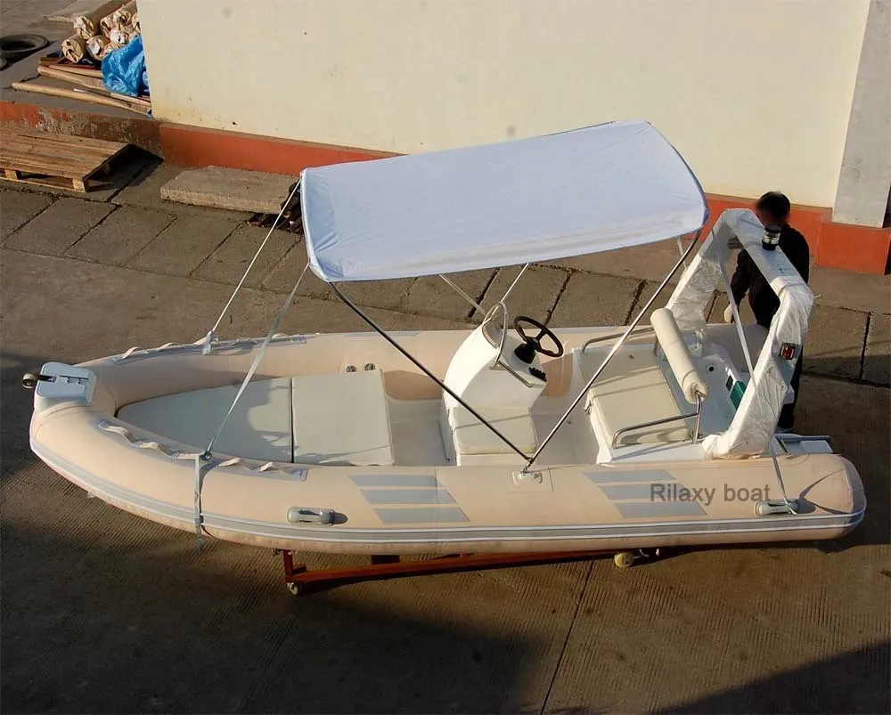 Double Layer Frp Hull Rigid Inflatable Boat With Natural ...