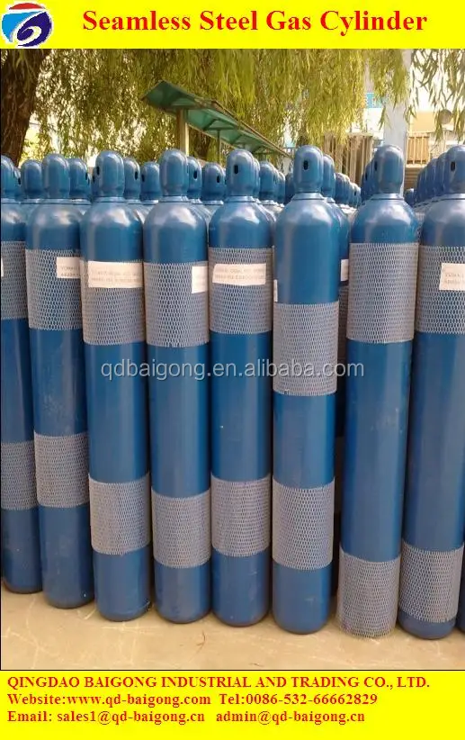 Medical Grade Blue Color 50l 200bar 10m3 Volume Breathing Air Cylinder