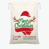 Wholesale High quality Personalized Cotton Canvas Santa Sack Drawstring Christmas Bags for Christmas Presents