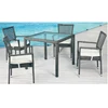 5 Piece all aluminum counter height dining set modern dining chairs casual dining room sets