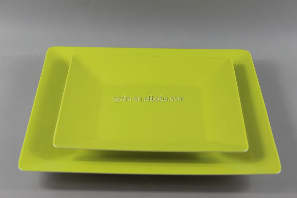 Colorful Square Melamine Plate Sets For Set 8inch/10inch
