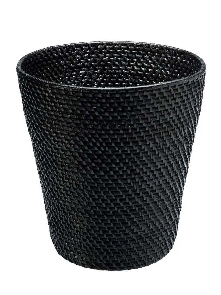 Honey Brown 10.25 x 10.25 x 11 KOUBOO 1030011 Round Rattan Waste Basket