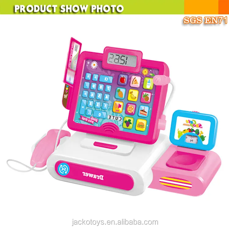Multifunction Pretend Play Supermarket Pink Cash Register Toys Buy