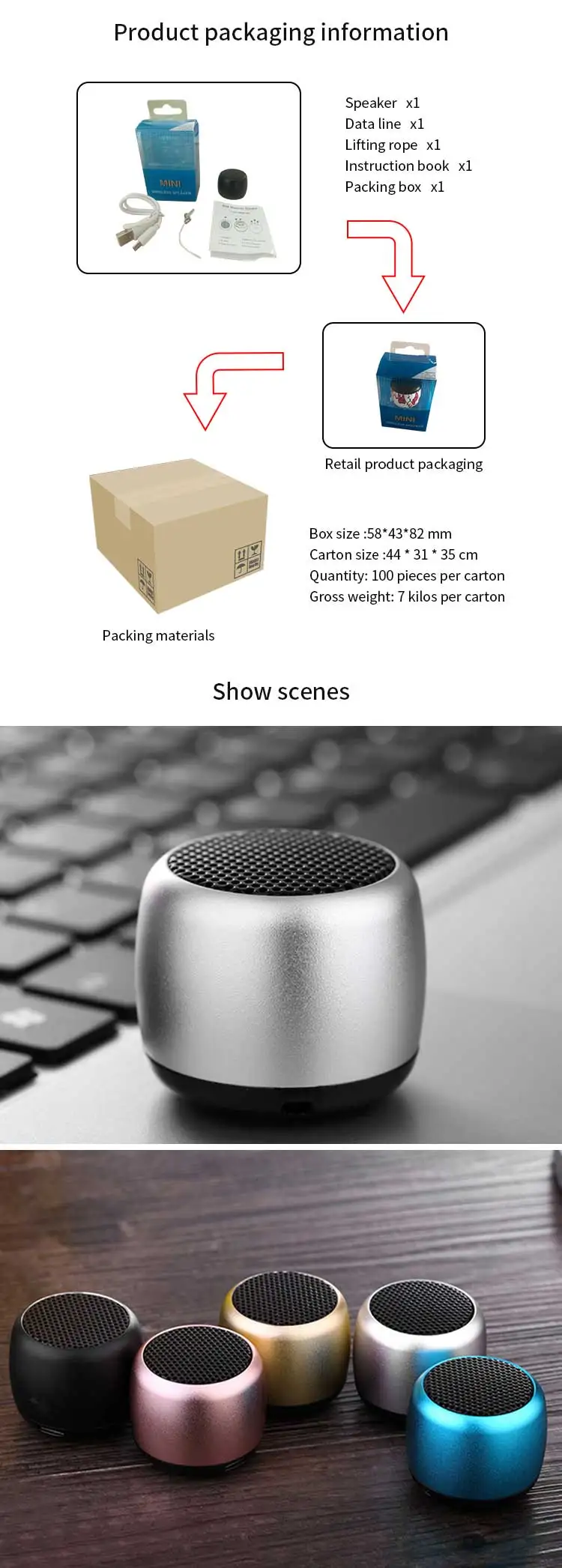 Hot Wireless SoundBox BT Portable TWS Mini Speaker For Sony Style - ANKUX.COM