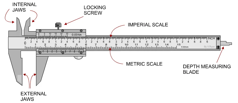 how to read vernier caliper reading with examples