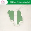 OEM custom design Nigeria Flag hanging nice perfume paper air freshener