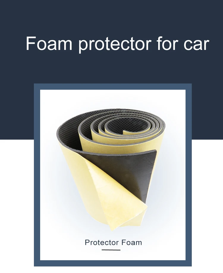 White Black Protect Car Door From Scratches Protector Sticker Foam Auto