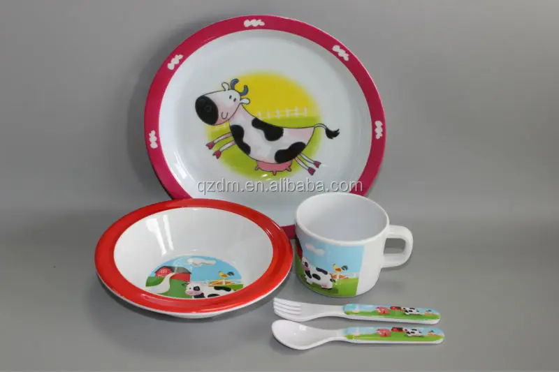 Christmas Promotion Gift Melamine Dinner Set For Kid