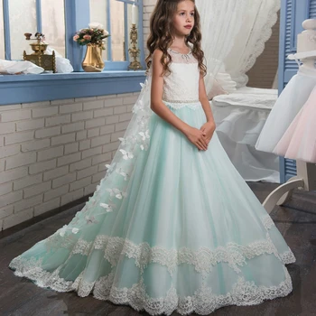 Butik Grosir Junior Gaun Pesta Anak Perempuan Pernikahan Anak Party Wear Rok Renda Gaun Pengiring Pengantin Biru Buy Junior Partygadis Bridesmaid