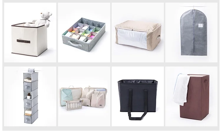 High Quality Non Woven Fabric Foldable Clothing Storage Box for Heavy-duty Organization with Folding Lid