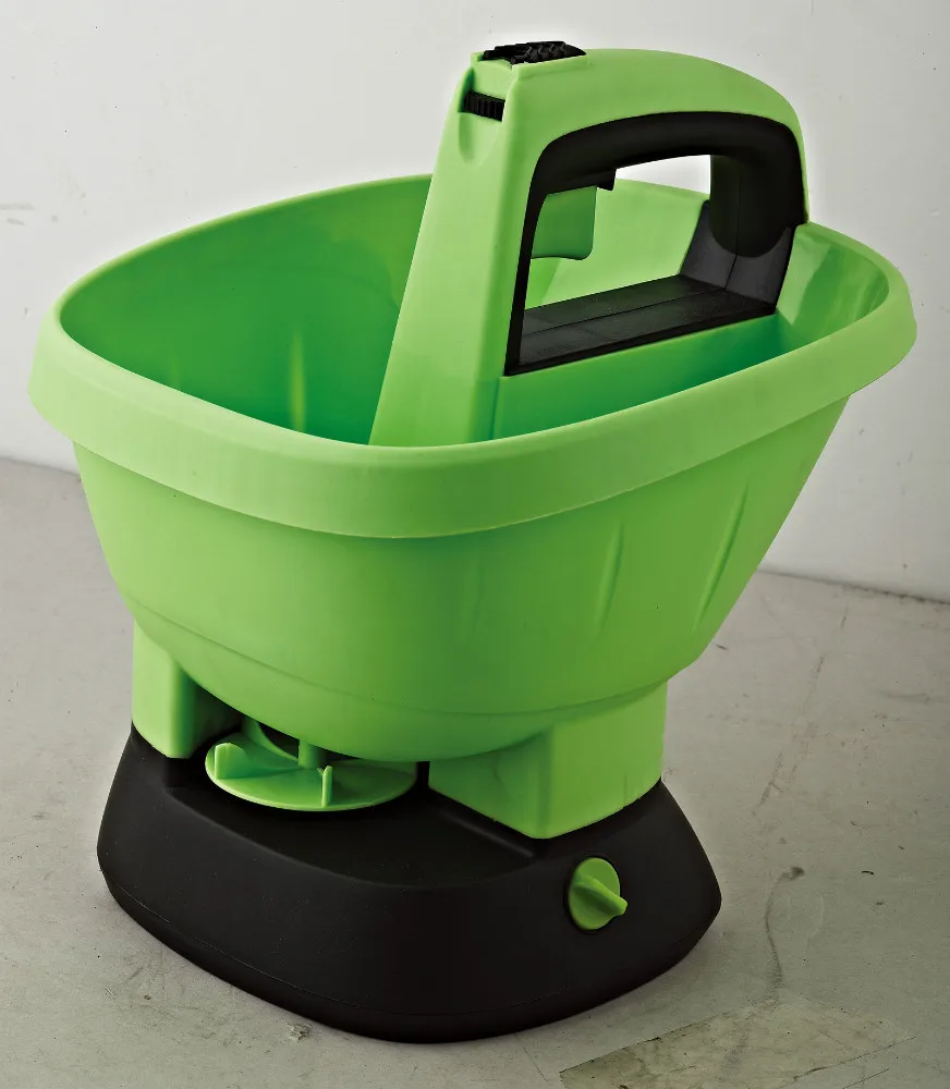 6V power hand crank fertilizer spreader/seed spreader, View hand crank