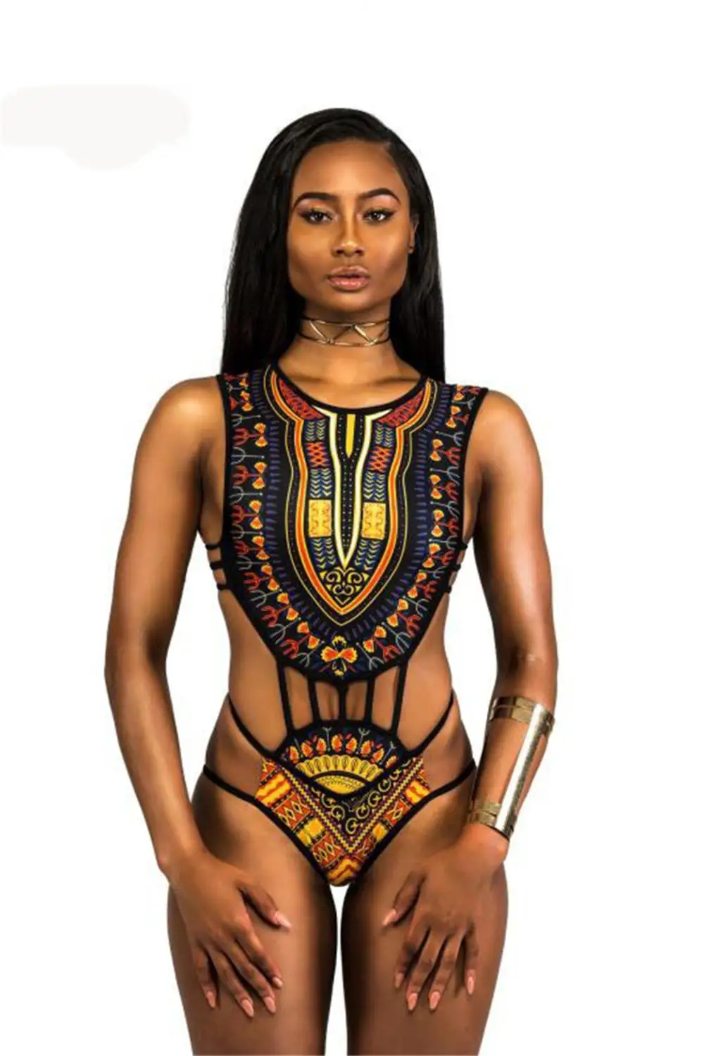 African Fashion Print Painted Fabric Swimwear - Buy ...