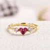 925 sterling silver 18k gold plated ladies gold finger ring jewelry