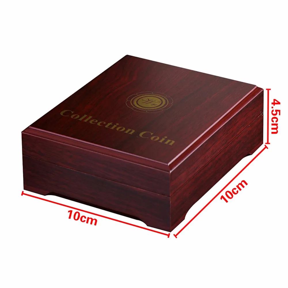 New Products Wooden Coin Display Box High Quality Luxury Design Antique