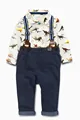 2016 baby boy clothing set long sleeve dinosaur shirt overall pants 2pcs Infant bebe boys clothes