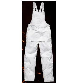 white painters dungarees