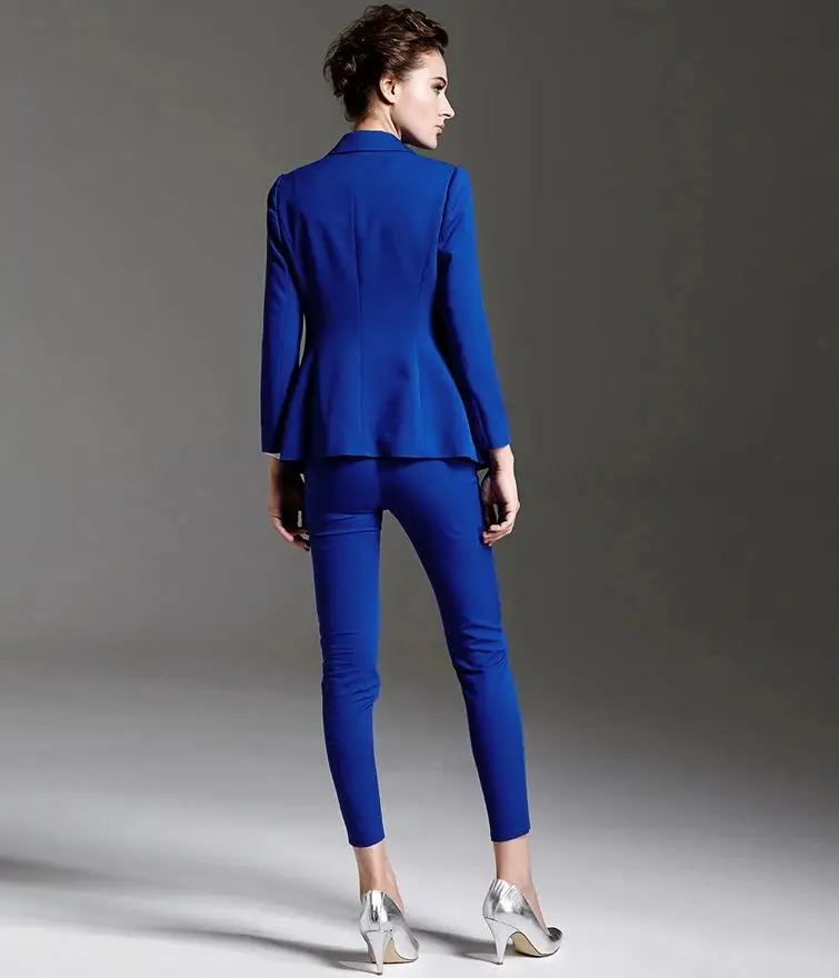 2014 New Style Jewelry Blue Slim Fit Long Sleeve Ladies Suit - Buy ...