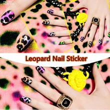 2 Style Wild Leopard Nail Art Sticker Patch 14pcs/Set High Quailty Foils Decals French Manicure Polish Gel Beauty Makeup Tools