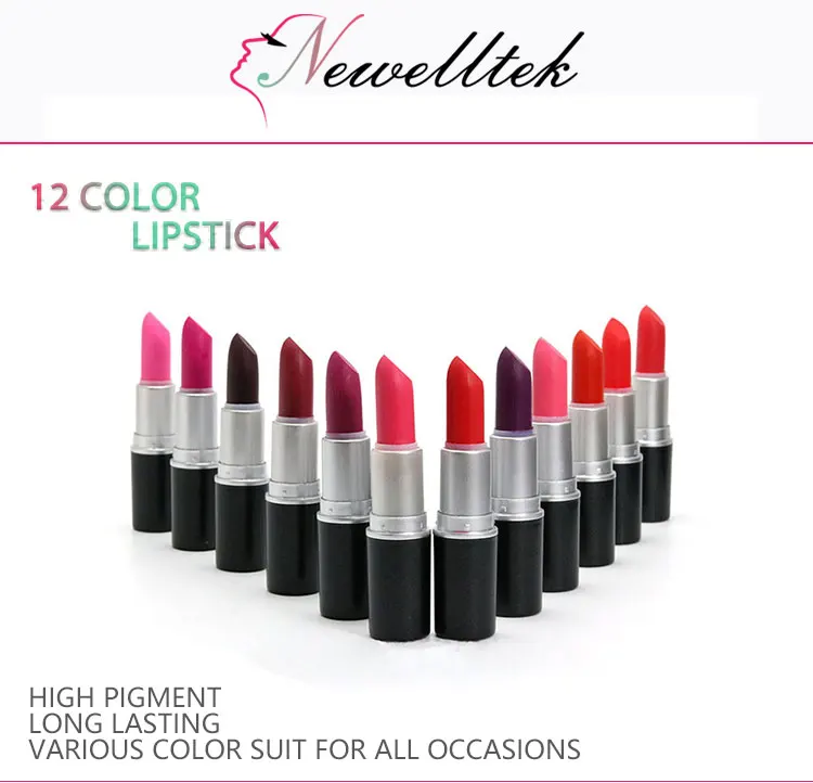 Customized 8 color long lasting glittering lipstick matte private label stick with high quality