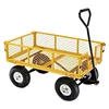 Decorative Large four-wheel metal yard works garden wagon for sale