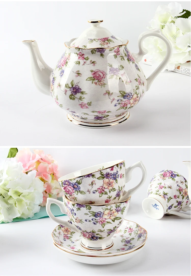 Vintage British Tea Pot And Cup Set Fine Bone China Tea Pot Set Buy