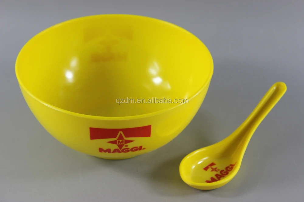 Customizable Melamine Suop Bowl And Spoon Set