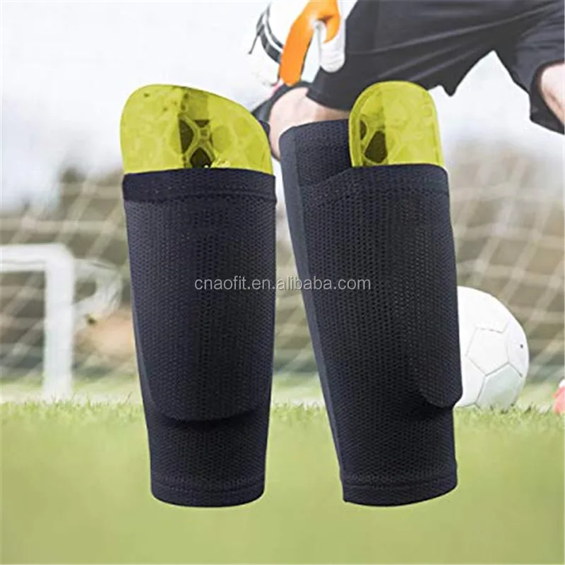 Sport Soccer Leg Shin Pads Guard Socks Football Calf Sleeves with Pocket Surpris 