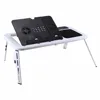 Computer Standing Table Portable Laptop Desk Adjustable Computer Table Bed Sofa Stand Tray USB Cool Fans