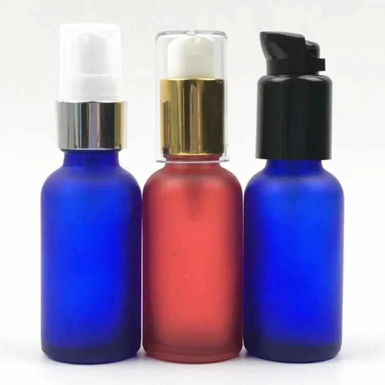 Download 10ml 30ml 60ml 100ml Frosted Glass Pump Bottle Essential Oil Personal Care Bottle - Buy Glass ...