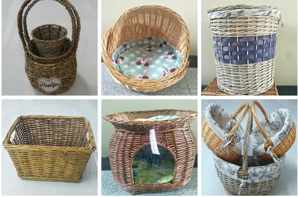 Oval Shaped small Willow Handwoven Easter Basket 9"(l) X7(w) X3.5(h