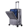 Best selling custom Germany Bayer PC aluminum trolley case suitcase front opening double open Best selling Luggage