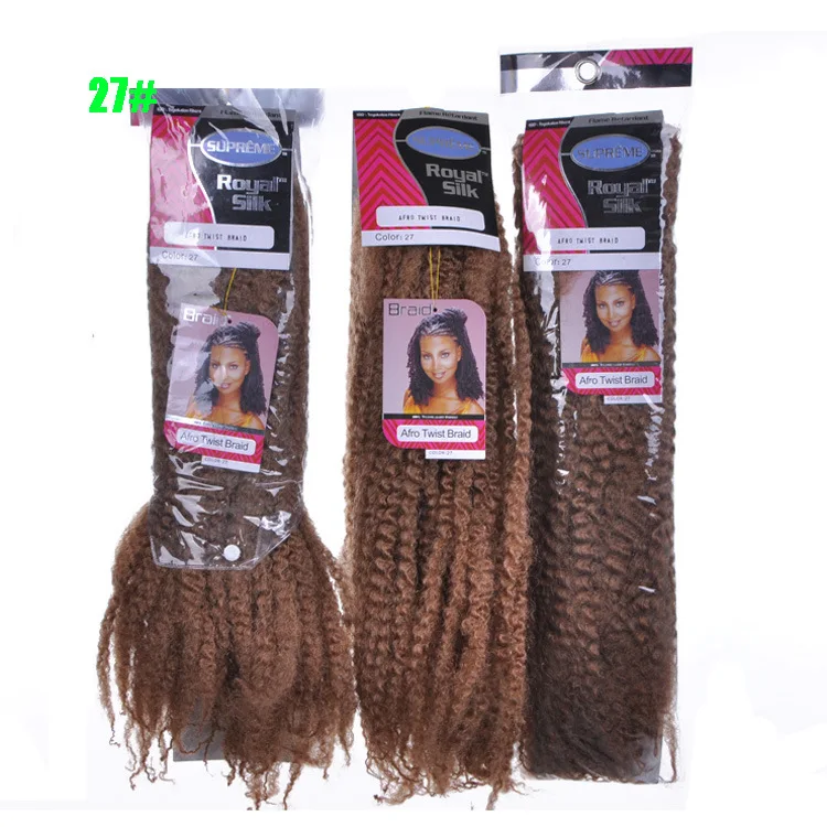 18 Inch Synthetic Royal Silk Afro Twist Braid Hair Wholesale Price