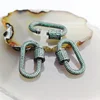 CH-CKC0142 Good quality cz clasp charm,cubic zirconia micro pave charm clasp,diy necklace chain componentwholesale