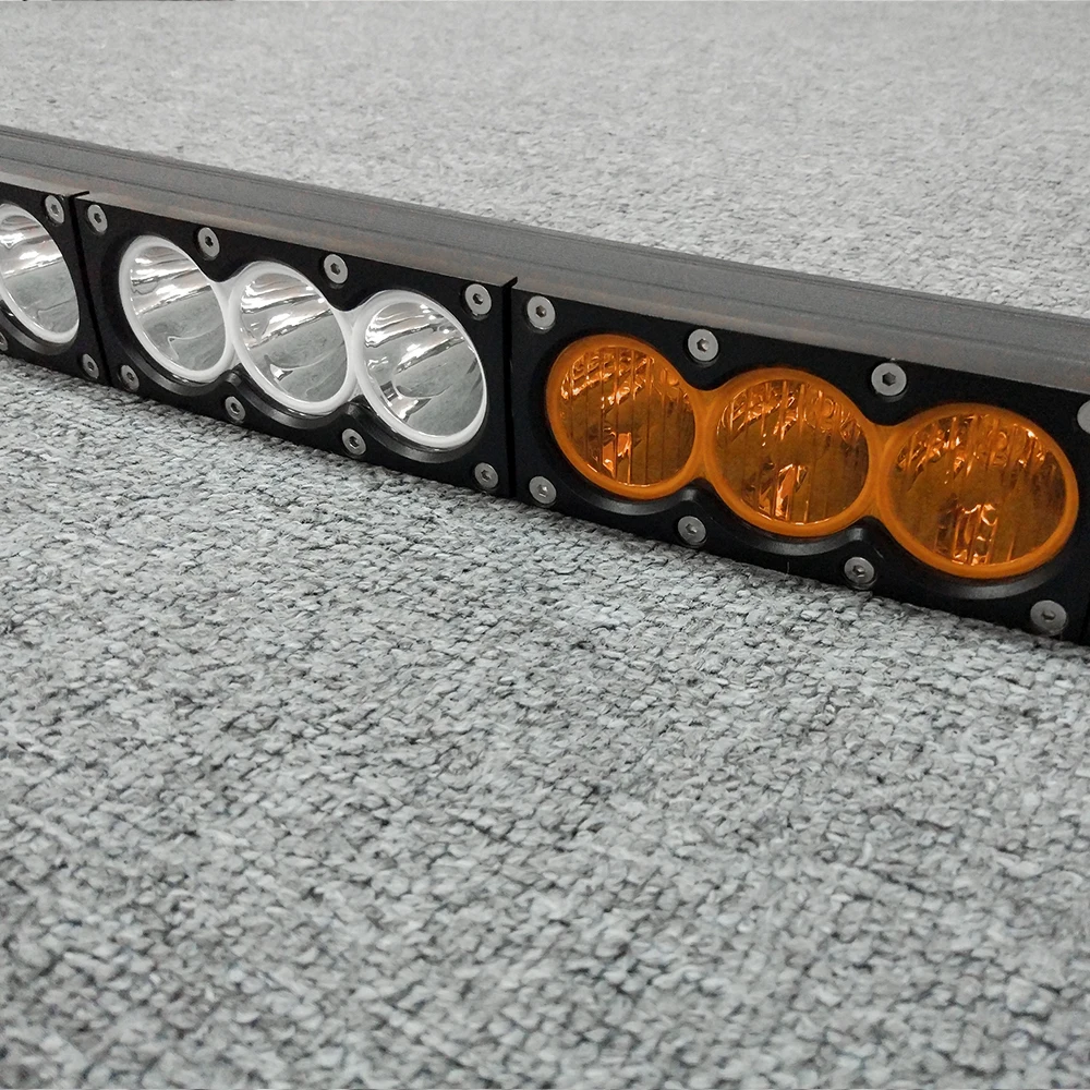 Tripcraft Amberwhite Light 210w Curved Led Light Bar With Single Row 2156