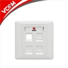 VCOM Network 86 Type Face Plate 4 Ports RJ45 Faceplate Wall Outlet Network Information Outlet Keystone Jack Face Plate