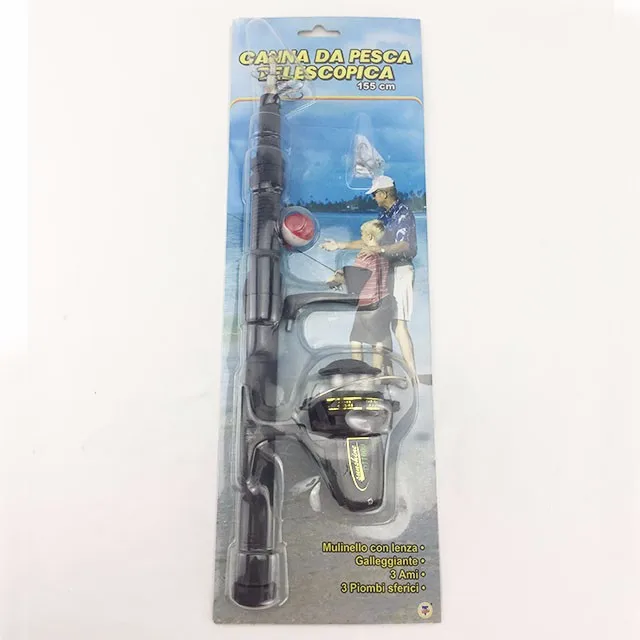 Cheap Retractable Spinning Fiberglass Fishing Rods With Reel Combo