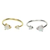 HIGH QUALITY 18k gold plated rhodium open cuff midi knuckle opal gold ring