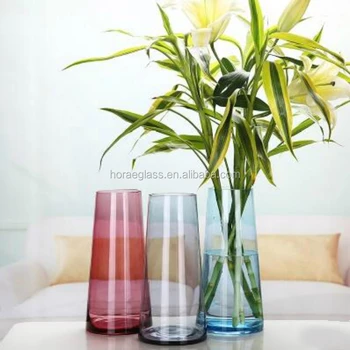 Colored Clear Glass Vases Simple Design For Home Decor Buy Tall