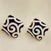 Vintage gold plated roxi party black earrings for girls women famous brand jewelry Temperament zebra brincos sholl earring