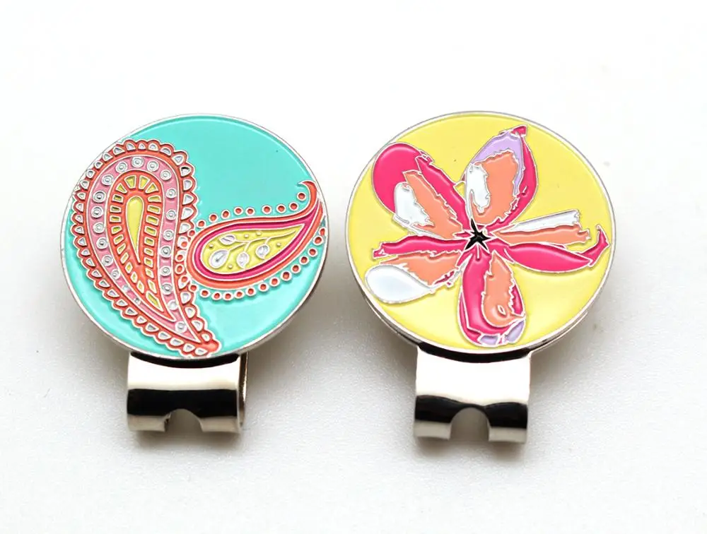 Custom cap clip magnetic golf hat clips with ball marker